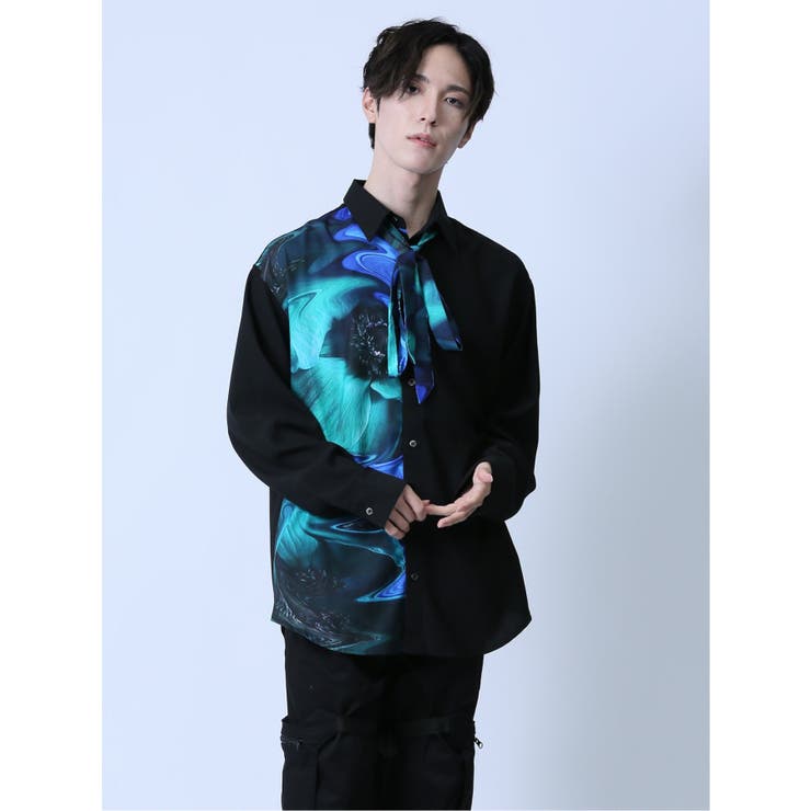 リボン付き クレイジー レギュラーカラー長袖シャツ[品番：TKQJ0023788]｜TAKA-Q  MEN（タカキュー）のメンズファッション通販｜SHOPLIST（ショップリスト）