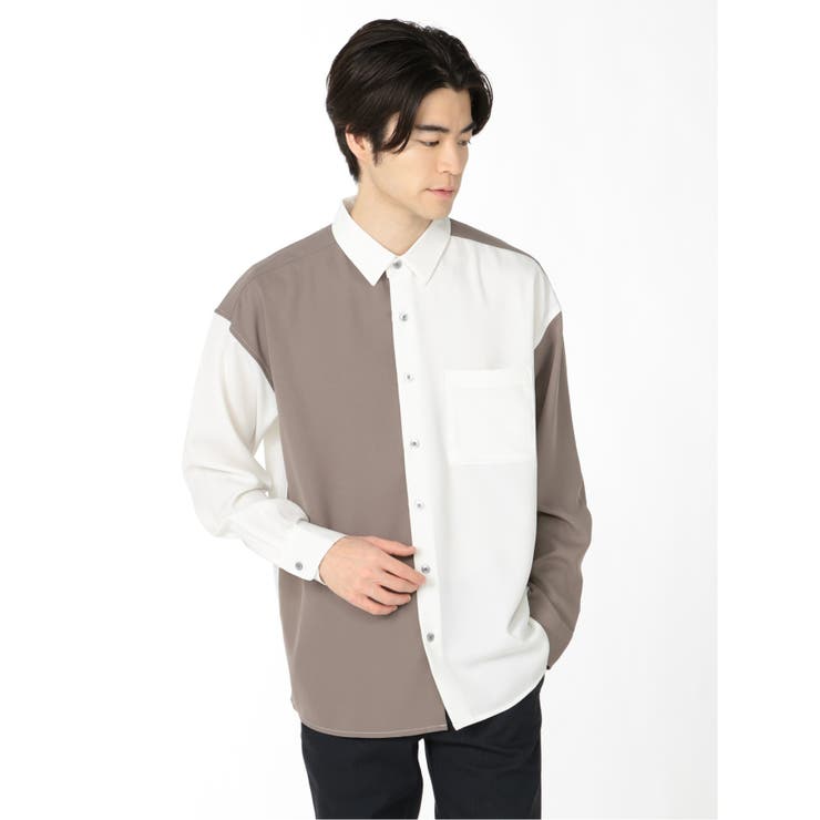 ナチュラルストレッチ 切替レギュラーカラー長袖シャツ 品番 Tkqj Taka Q Men タカキュー のメンズファッション 通販 Shoplist ショップリスト