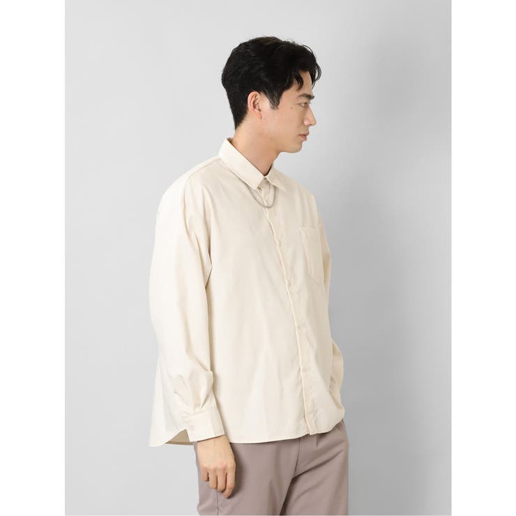 レーヨン混 ネックレス付 長袖BIGシャツ | TAKA-Q MEN | 詳細画像14 