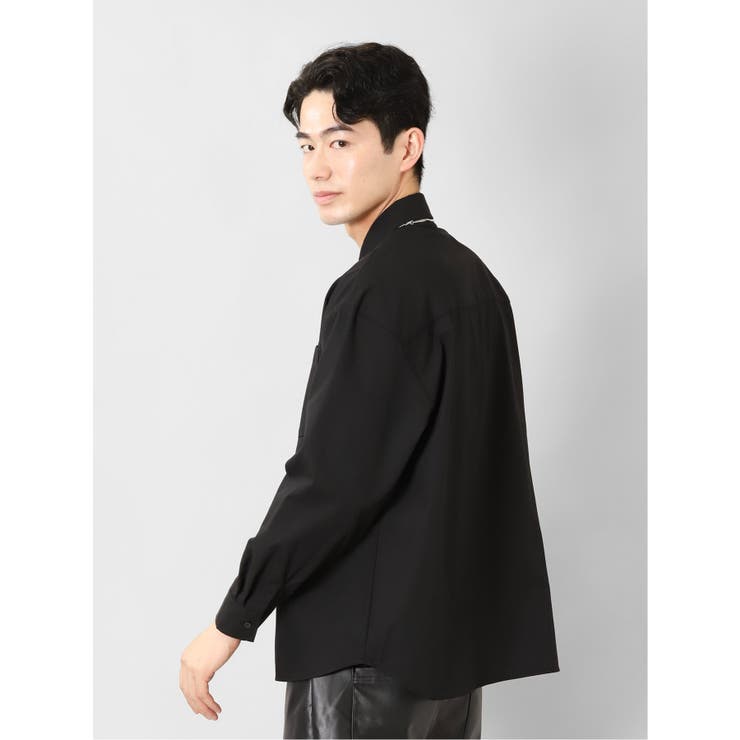 レーヨン混 ネックレス付 長袖BIGシャツ | TAKA-Q MEN | 詳細画像2 