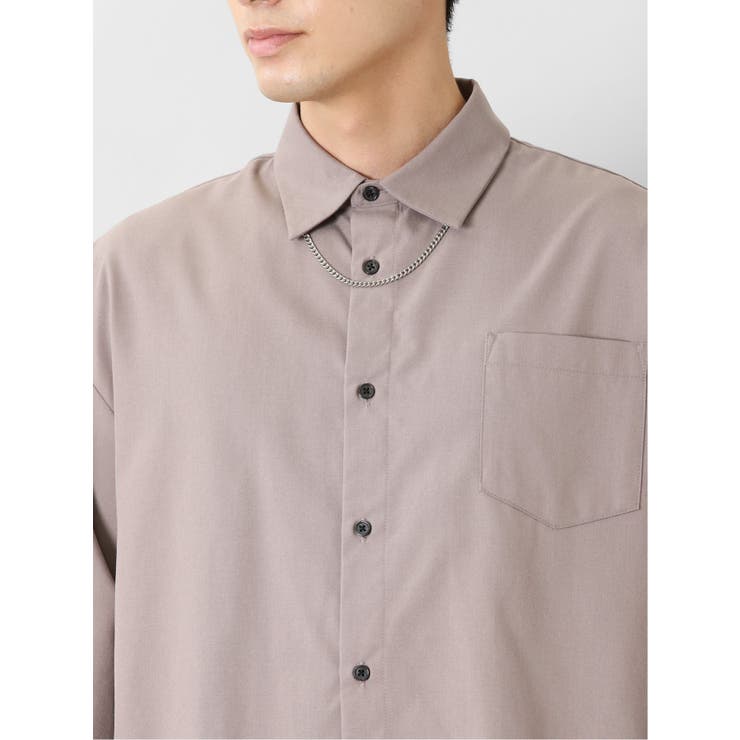 レーヨン混 ネックレス付 長袖BIGシャツ | TAKA-Q MEN | 詳細画像27 