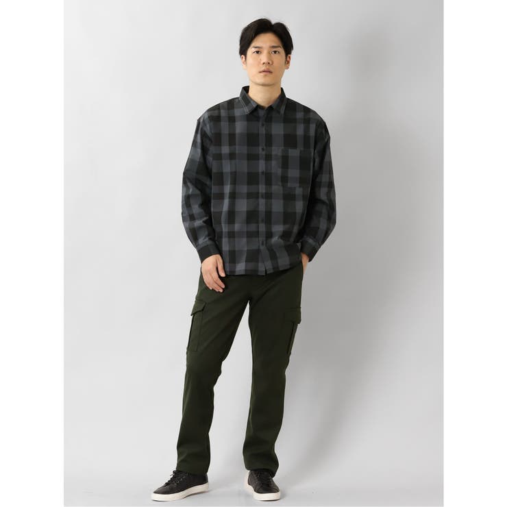レーヨン混 チェック柄 長袖BIGシャツ | TAKA-Q MEN | 詳細画像10 