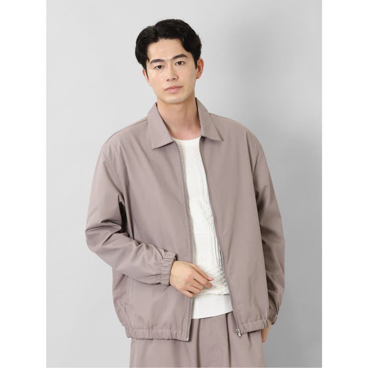 33ベージュ | レーヨン混 ステンカラー BIGシャツアウター | TAKA-Q MEN