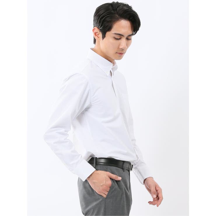 綿混オックス ボタンダウン長袖シャツ | TAKA-Q MEN | 詳細画像4 