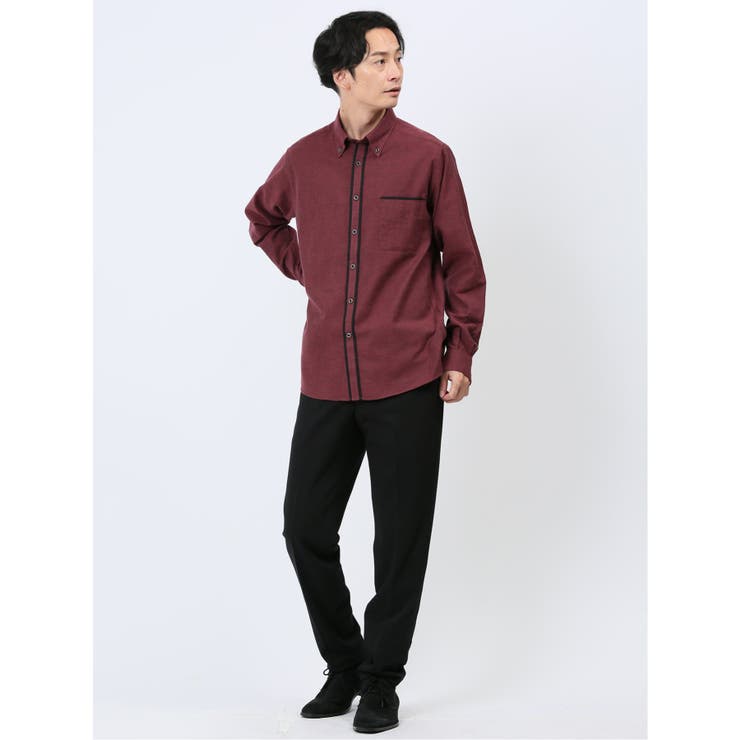 フランネルツイル ボタンダウン長袖シャツ | TAKA-Q MEN | 詳細画像15 