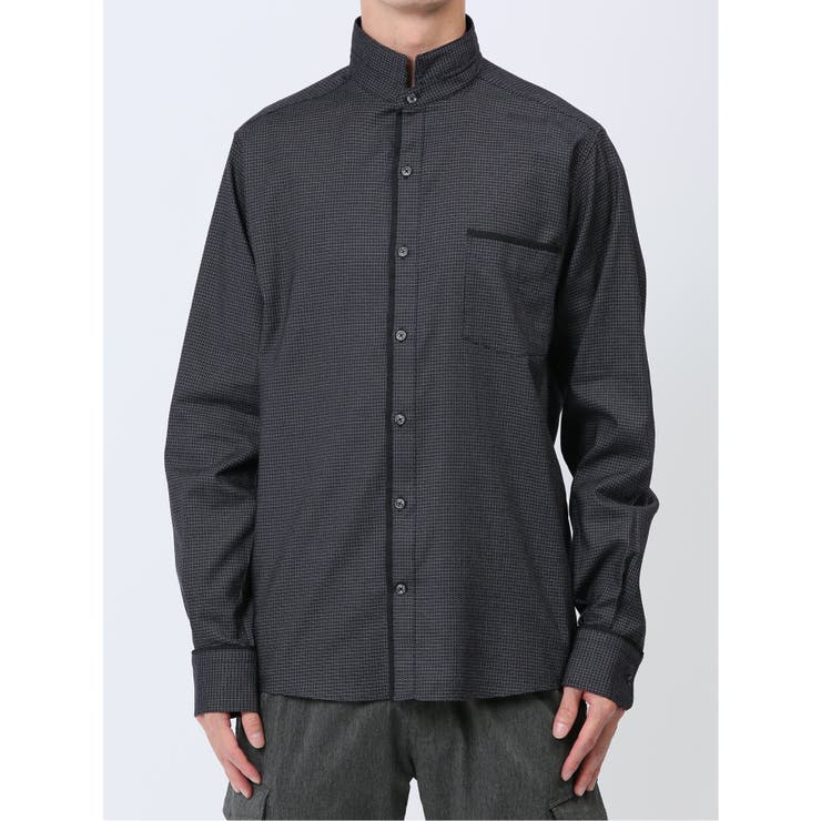 ドビー スタンドカラー長袖シャツ | TAKA-Q MEN | 詳細画像20 