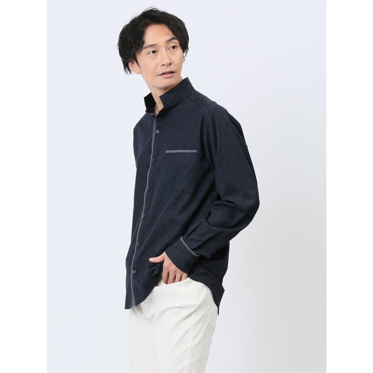 ドビー スタンドカラー長袖シャツ | TAKA-Q MEN | 詳細画像27 
