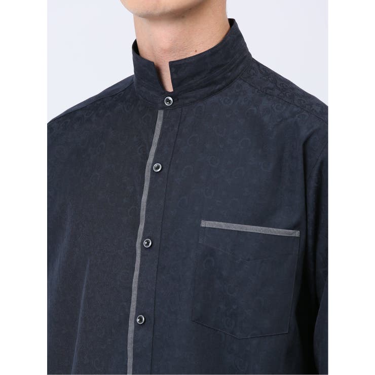 ドビー スタンドカラー長袖シャツ | TAKA-Q MEN | 詳細画像34 