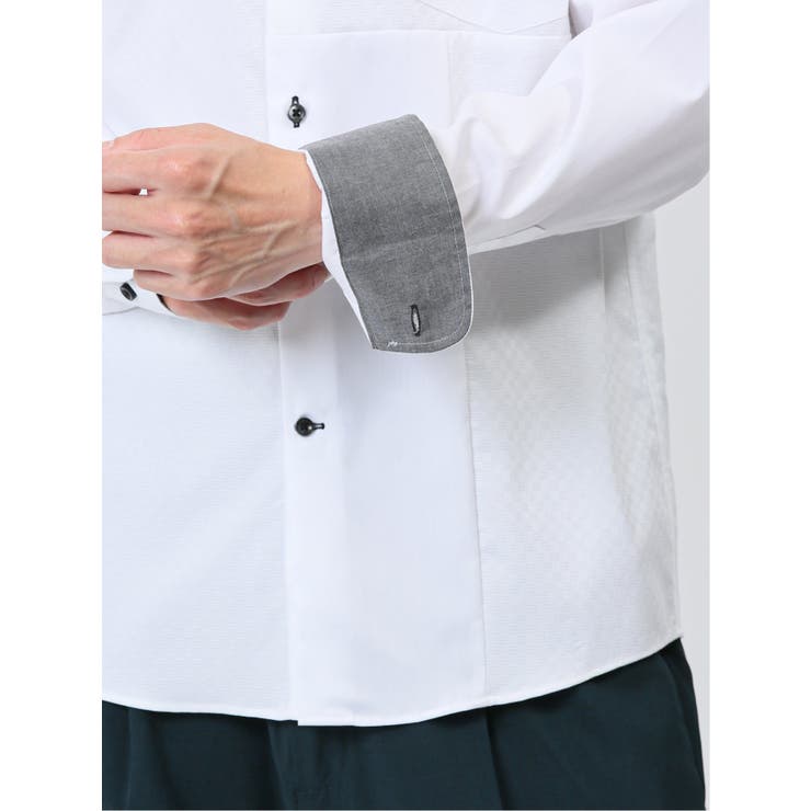 クレイジー切替 ボタンダウン長袖シャツ | TAKA-Q MEN | 詳細画像11 