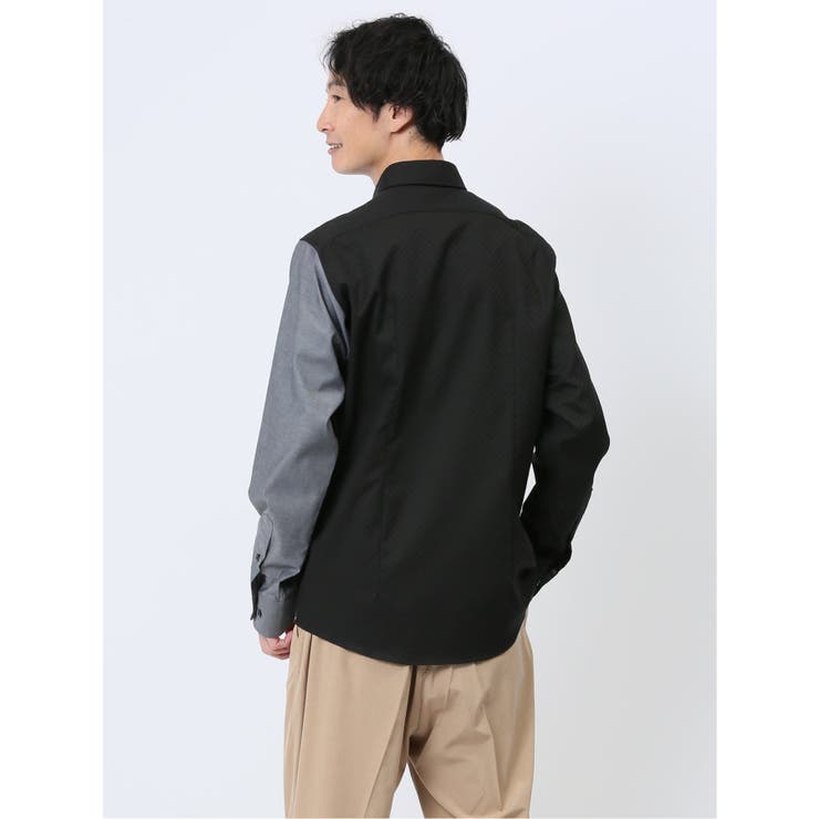 クレイジー切替 ボタンダウン長袖シャツ | TAKA-Q MEN | 詳細画像14 