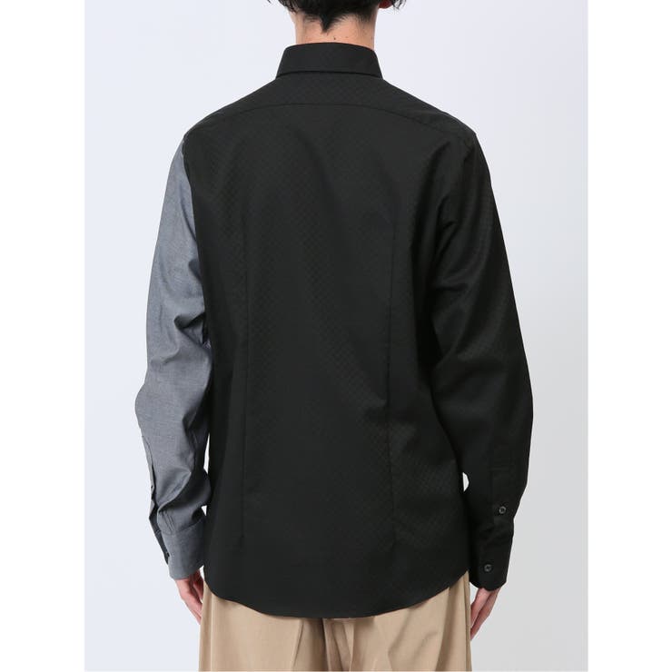 クレイジー切替 ボタンダウン長袖シャツ | TAKA-Q MEN | 詳細画像19 