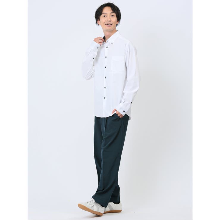 クレイジー切替 ボタンダウン長袖シャツ | TAKA-Q MEN | 詳細画像5 