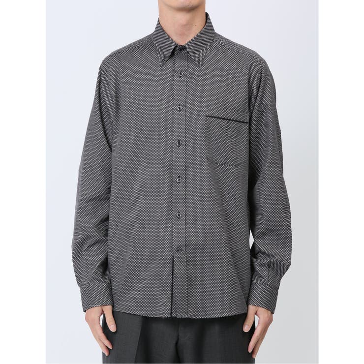 ジャガード柄 ボタンダウン長袖シャツ | TAKA-Q MEN | 詳細画像6 