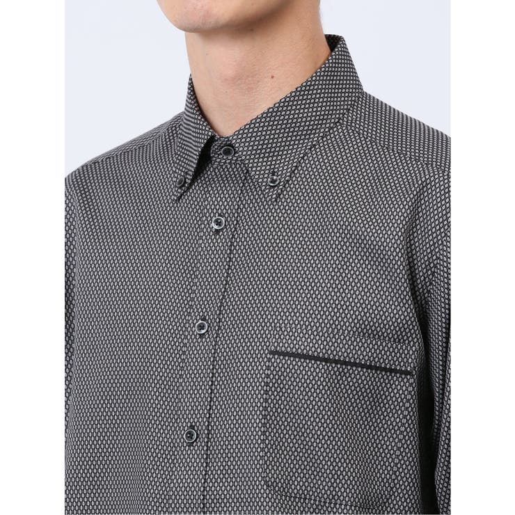ジャガード柄 ボタンダウン長袖シャツ | TAKA-Q MEN | 詳細画像9 