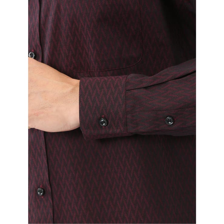 ストレッチ ジャガード レギュラーカラー長袖シャツ | TAKA-Q MEN | 詳細画像10 