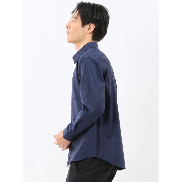 ストレッチ ジャガード レギュラーカラー長袖シャツ | TAKA-Q MEN | 詳細画像11 