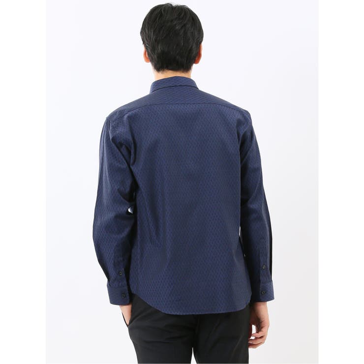 ストレッチ ジャガード レギュラーカラー長袖シャツ | TAKA-Q MEN | 詳細画像12 