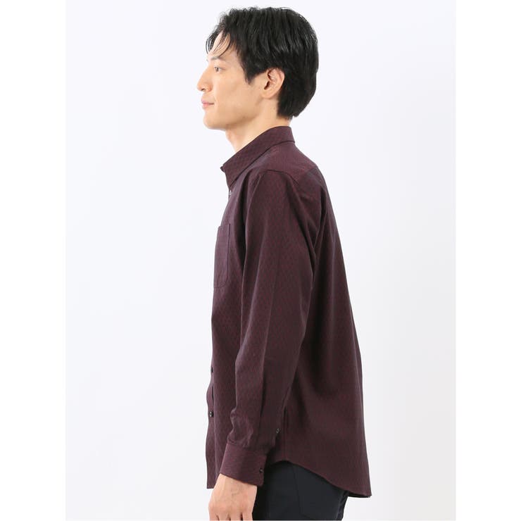 ストレッチ ジャガード レギュラーカラー長袖シャツ | TAKA-Q MEN | 詳細画像2 