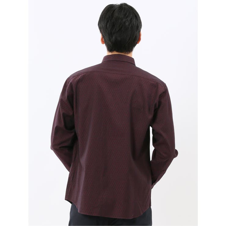 ストレッチ ジャガード レギュラーカラー長袖シャツ | TAKA-Q MEN | 詳細画像3 