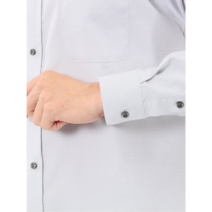 ストレッチ ジャガード ワイドカラー長袖シャツ | TAKA-Q MEN | 詳細画像10 