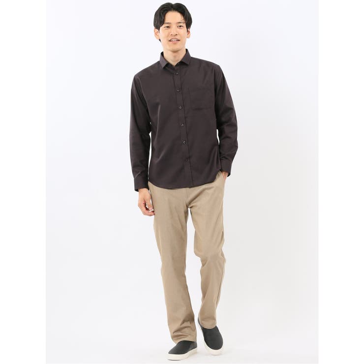 ストレッチ ジャガード ワイドカラー長袖シャツ | TAKA-Q MEN | 詳細画像14 