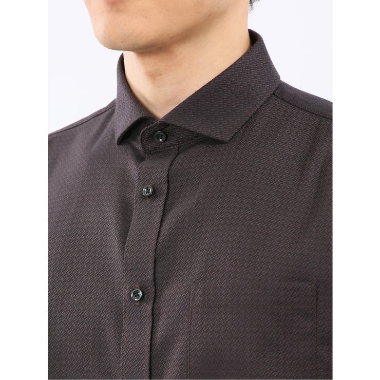 ストレッチ ジャガード ワイドカラー長袖シャツ | TAKA-Q MEN | 詳細画像18 