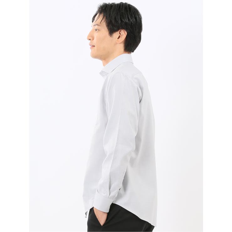ストレッチ ジャガード ワイドカラー長袖シャツ | TAKA-Q MEN | 詳細画像2 