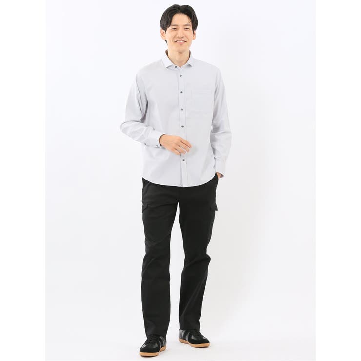 ストレッチ ジャガード ワイドカラー長袖シャツ | TAKA-Q MEN | 詳細画像5 