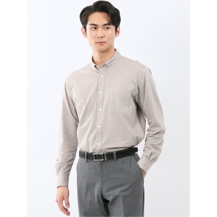 アルティマ ショートボタンダウン ビジカジ長袖シャツ | TAKA-Q MEN | 詳細画像1 