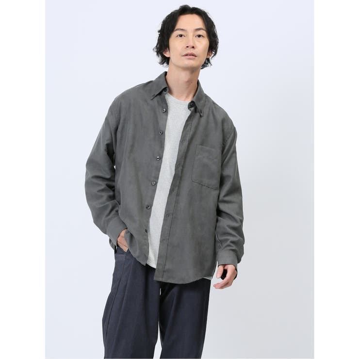 ピーチスキン ボダンダウン長袖シャツ | TAKA-Q MEN | 詳細画像1 