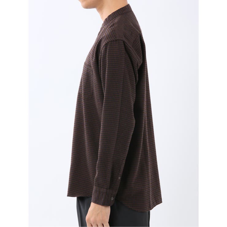 ポートブリッジ/Port Bridge ネルチェック バンドカラー長袖シャツ | TAKA-Q MEN | 詳細画像16 