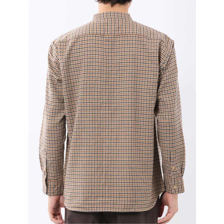 ポートブリッジ/Port Bridge ネルチェック バンドカラー長袖シャツ | TAKA-Q MEN | 詳細画像8 