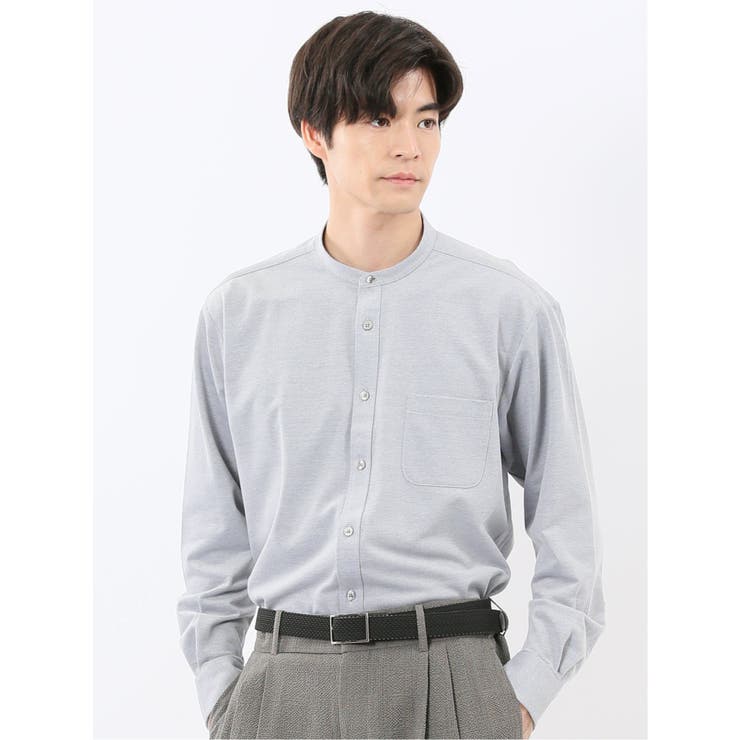 アルティマ バンドカラー ビジカジ長袖シャツ | TAKA-Q MEN | 詳細画像1 