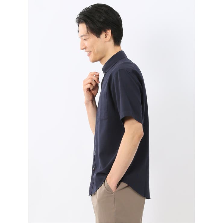 綿100% ドビー ボタンダウン半袖シャツ | TAKA-Q MEN | 詳細画像14 