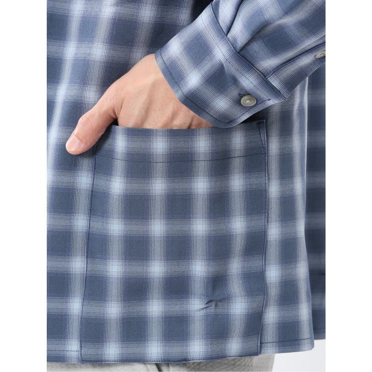 ジェリー/GERRY オンブレチェック 長袖シャツアウター | TAKA-Q MEN | 詳細画像21 