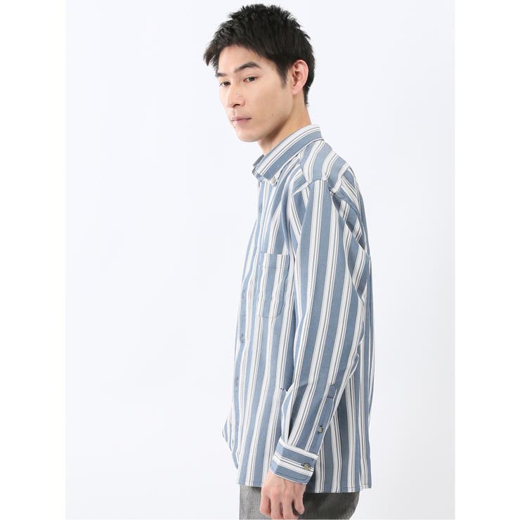 ジェリー/GERRY ストライプ 長袖シャツアウター | TAKA-Q MEN | 詳細画像2 