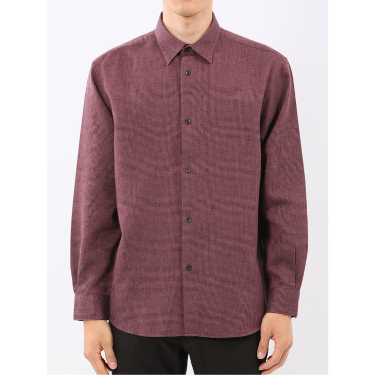 綿混 起毛ワッフル レギュラーカラー長袖シャツ | TAKA-Q MEN | 詳細画像15 