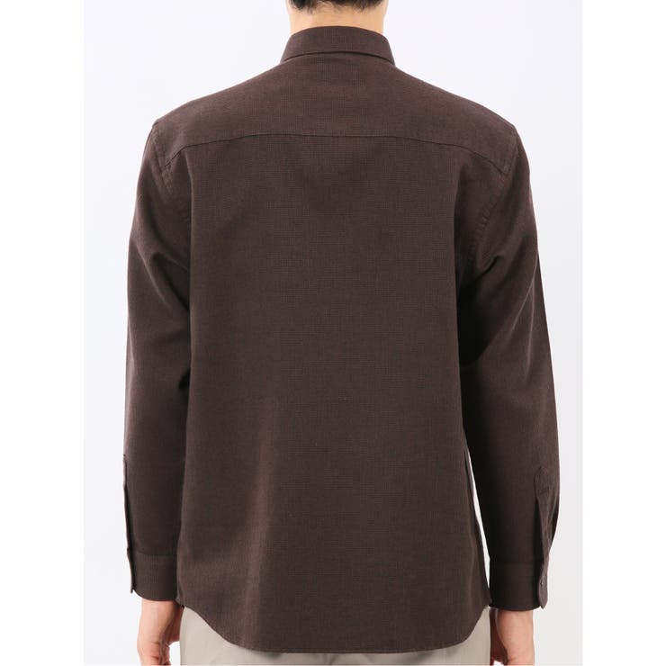 綿混 起毛ワッフル レギュラーカラー長袖シャツ | TAKA-Q MEN | 詳細画像26 