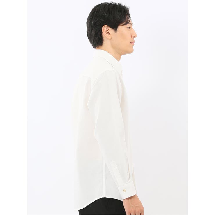 綿混 起毛ワッフル レギュラーカラー長袖シャツ | TAKA-Q MEN | 詳細画像4 