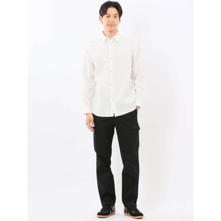 綿混 起毛ワッフル レギュラーカラー長袖シャツ | TAKA-Q MEN | 詳細画像5 