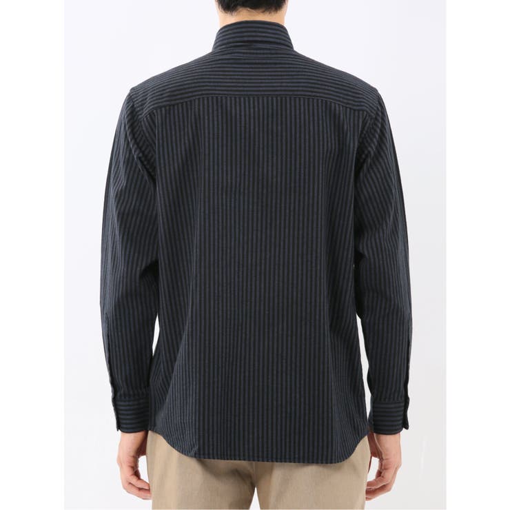 綿100% アムンゼンストライプ ボタンダウン長袖シャツ | TAKA-Q MEN | 詳細画像17 