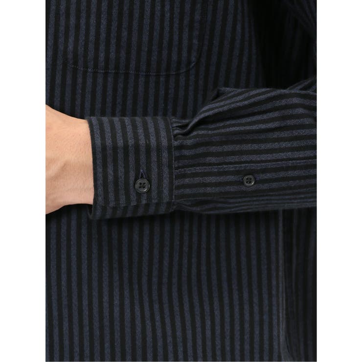 綿100% アムンゼンストライプ ボタンダウン長袖シャツ | TAKA-Q MEN | 詳細画像19 