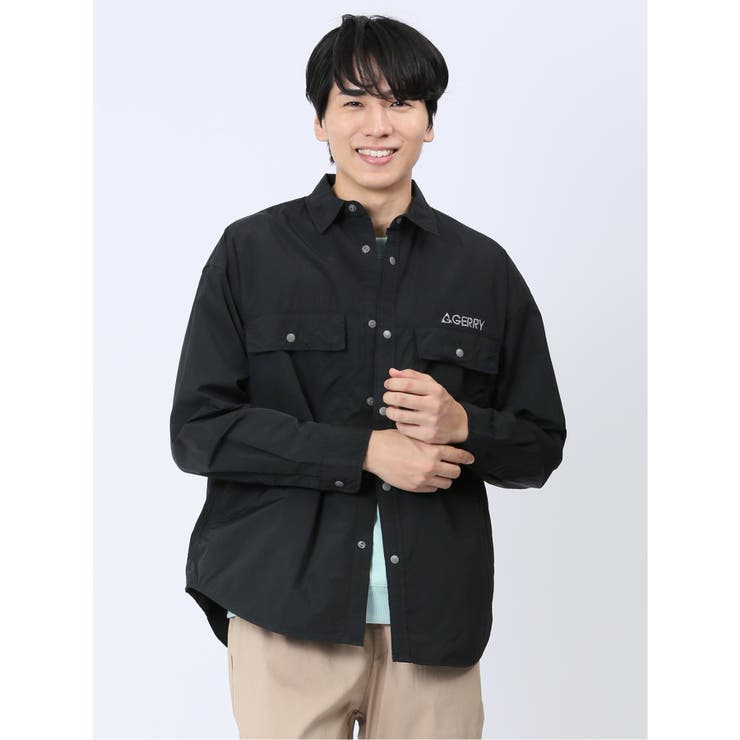 05黒 | 【WEB限定】ジェリー/GERRY ナイロンタイプライター シャツアウター | TAKA-Q MEN