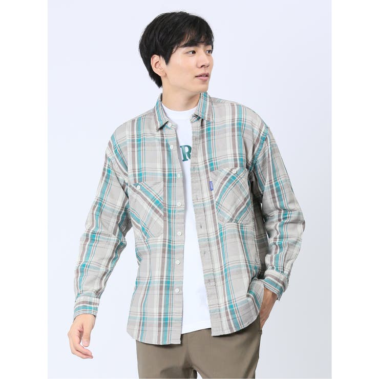 33ベージュ | 【WEB限定】ジェリー/GERRY ヘビーツイル チェックシャツ | TAKA-Q MEN