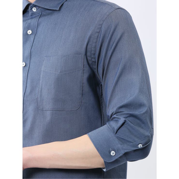 ストレッチ ソラーロ ワイドカラー7分袖シャツ | TAKA-Q MEN | 詳細画像11 