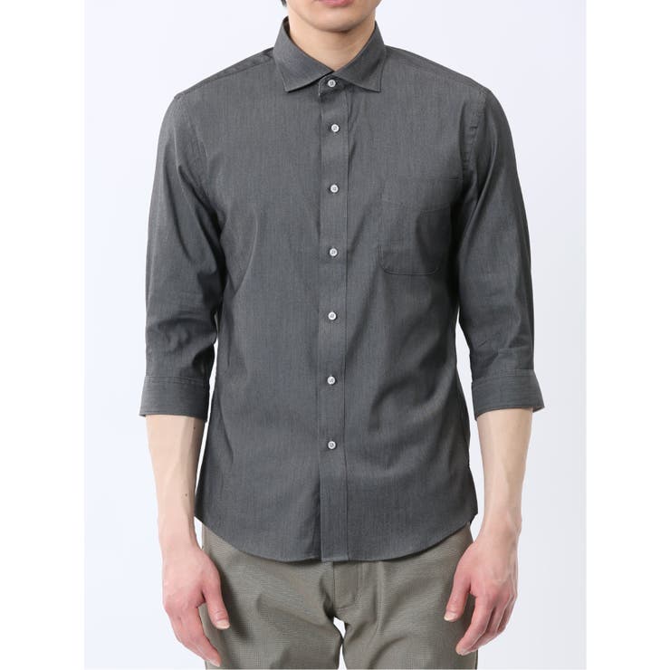 ストレッチ ソラーロ ワイドカラー7分袖シャツ | TAKA-Q MEN | 詳細画像18 