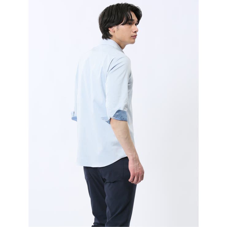 ストレッチ ソラーロ ワイドカラー7分袖シャツ | TAKA-Q MEN | 詳細画像37 