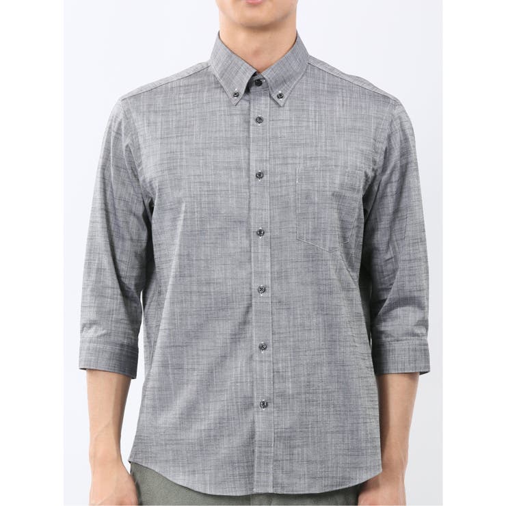 ストレッチ 綿スラブ ボタンダウン 7分袖 シャツ | TAKA-Q MEN | 詳細画像15 