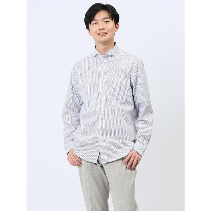 ストレッチ プリント カッタウェイ長袖シャツ | TAKA-Q MEN | 詳細画像1 