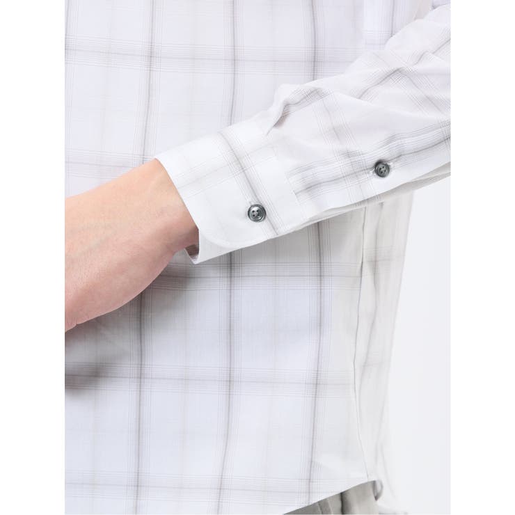 ストレッチ 綿チェック ボタンダウン長袖シャツ | TAKA-Q MEN | 詳細画像10 